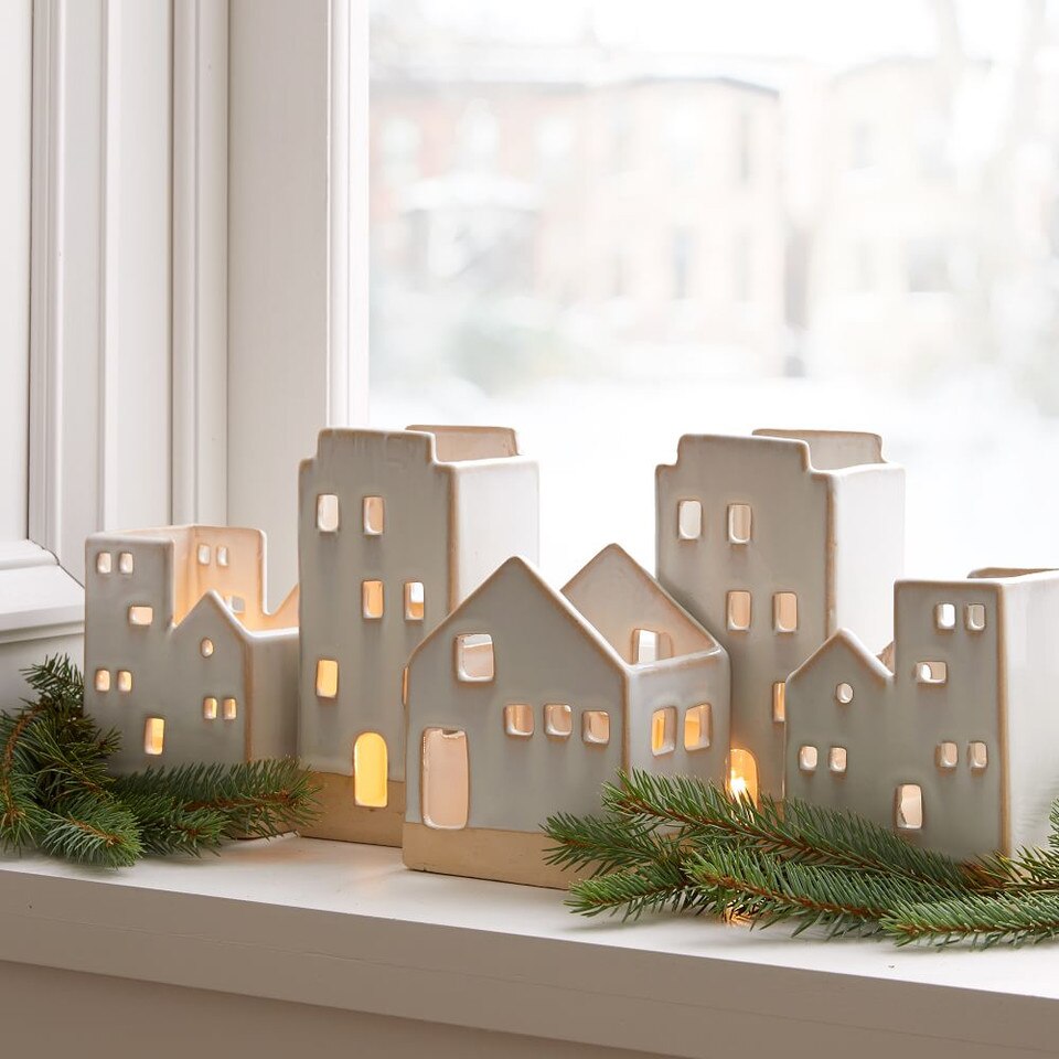 Ceramic Tealight Houses West Elm Australia
